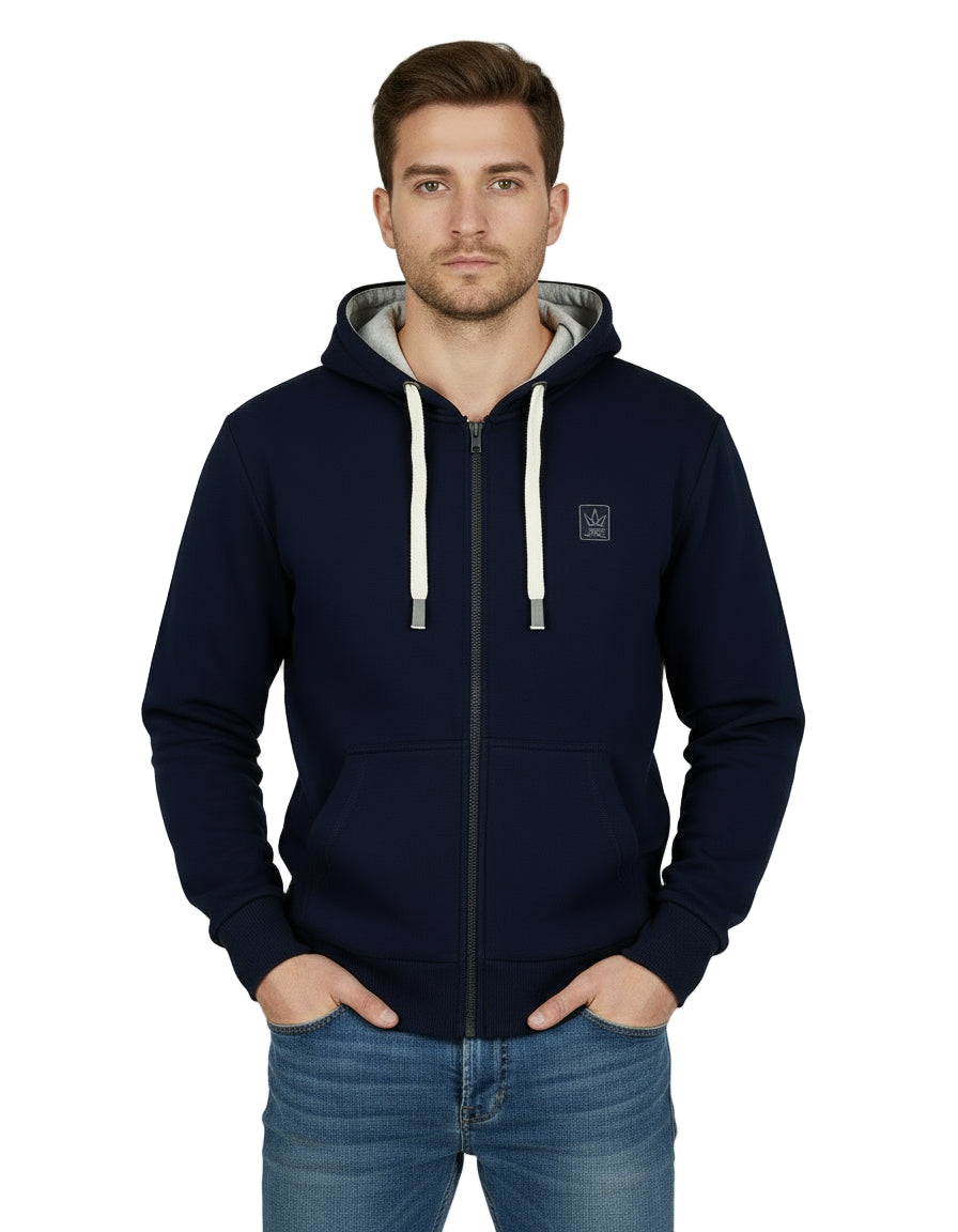JRC Mens Zipped Fleece Hoodie