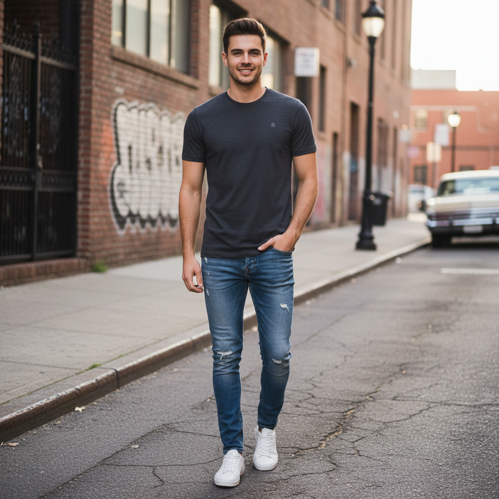 JRC Pack Of 6 Mens Short Sleeve Crewneck T-Shirts