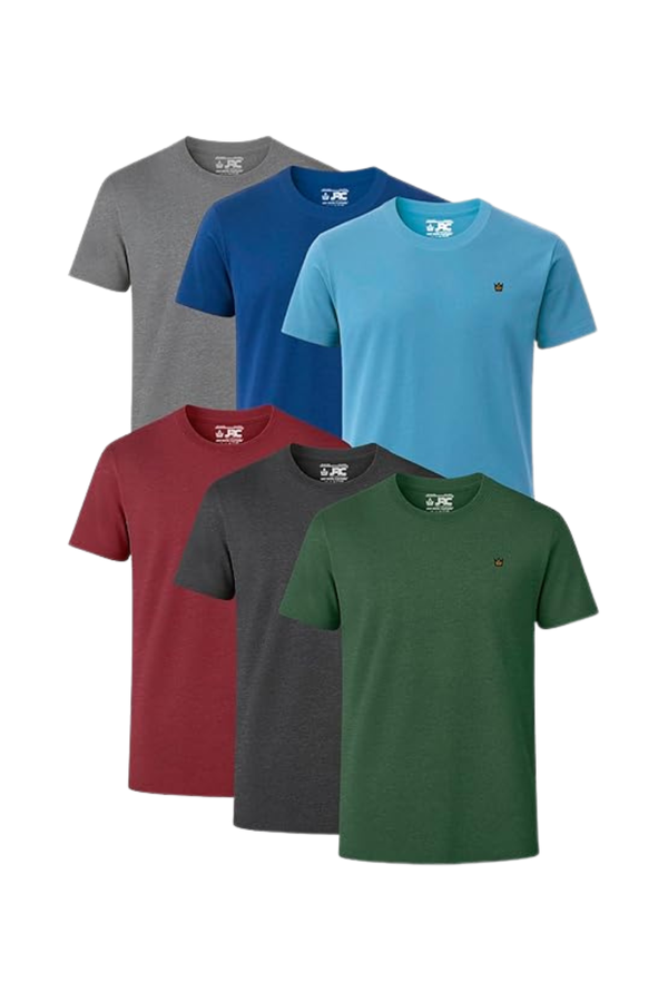 JRC Pack Of 6 Mens Short Sleeve Crewneck T-Shirts