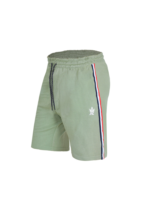 Men's Olive Gym Shorts with Strap Detail | JRC UK