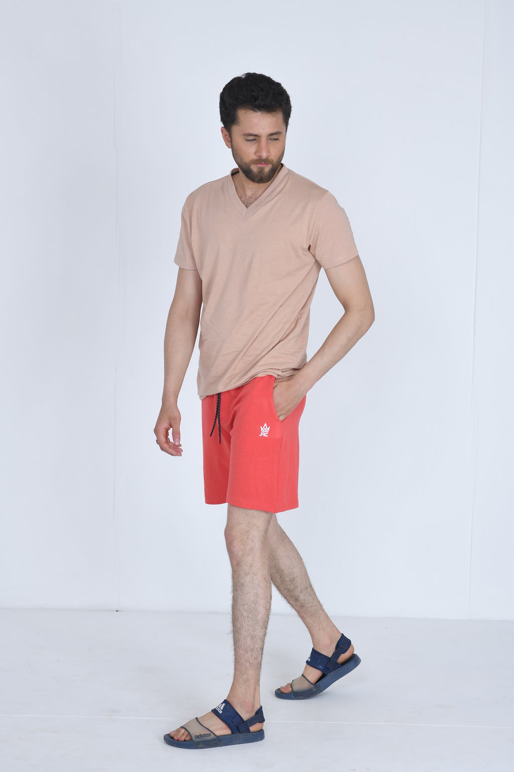 Men's Strawberry Pink Gym Plain Simple Shorts | JRC UK