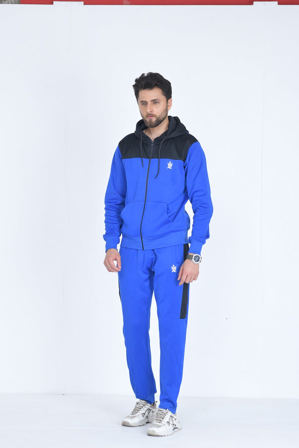 Mens Full Zip Two Tone Contrast hoodie Tracksuit