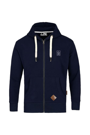 JRC Mens Zipped Fleece Navy Hoodie