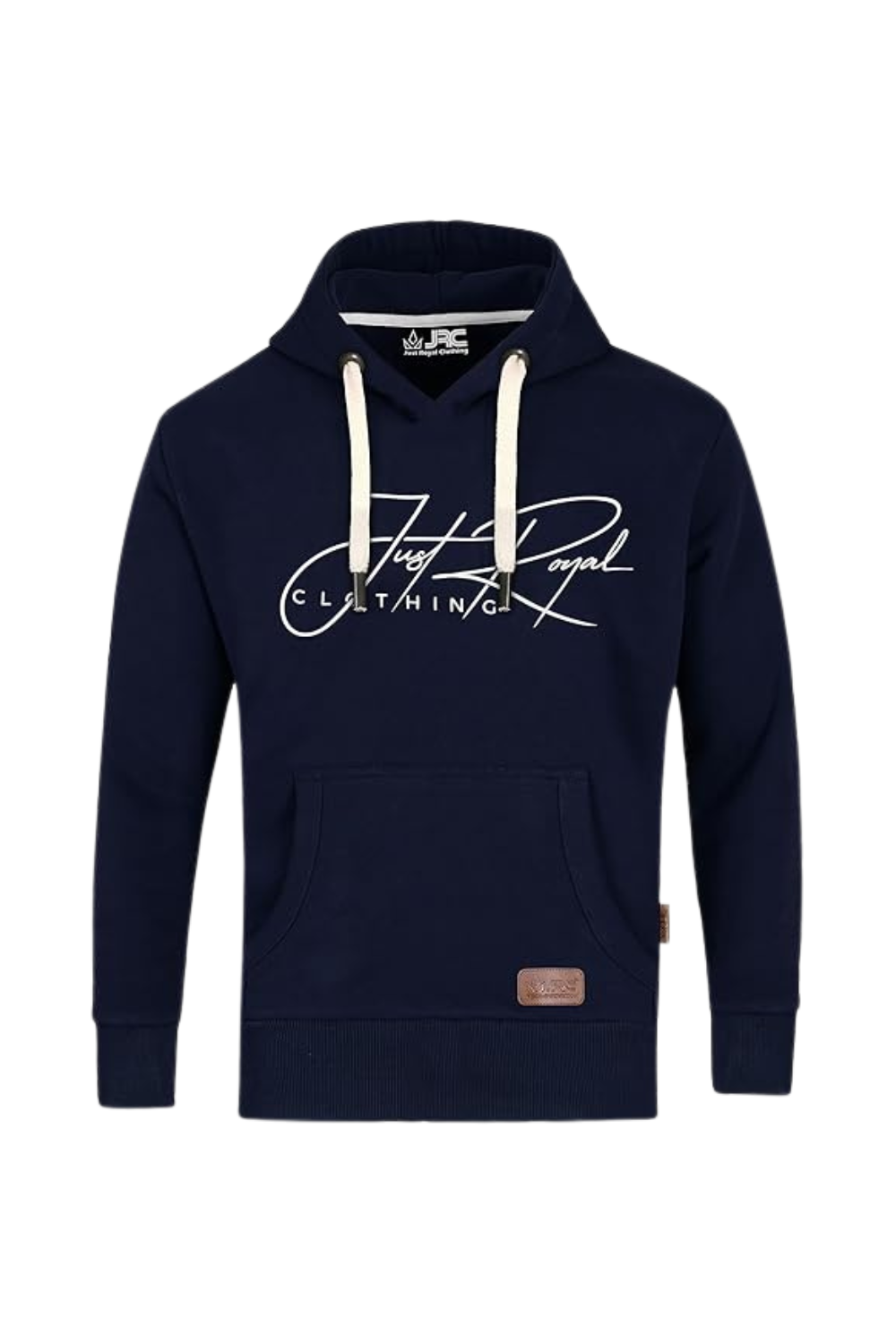 JRC Mens Henley Pullover Fleece Navy Hoodie