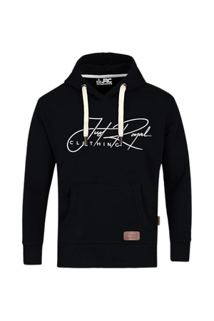 JRC Mens Henley Pullover Fleece Black Hoodie