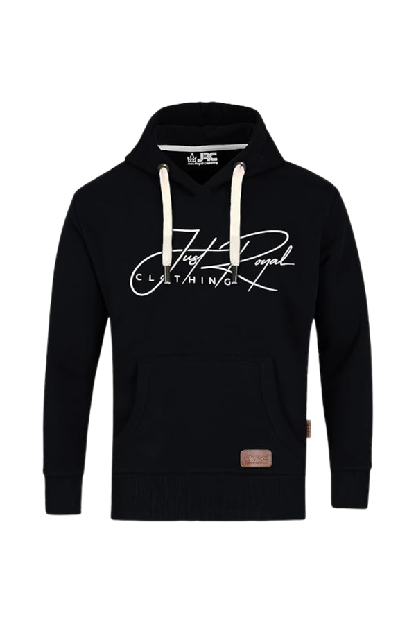 JRC Mens Henley Pullover Fleece Black Hoodie