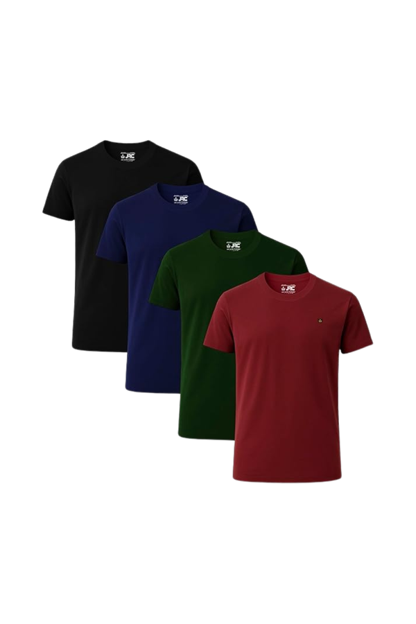 JRC Pack of 4 Mens Short Sleeve Crewneck T-Shirts