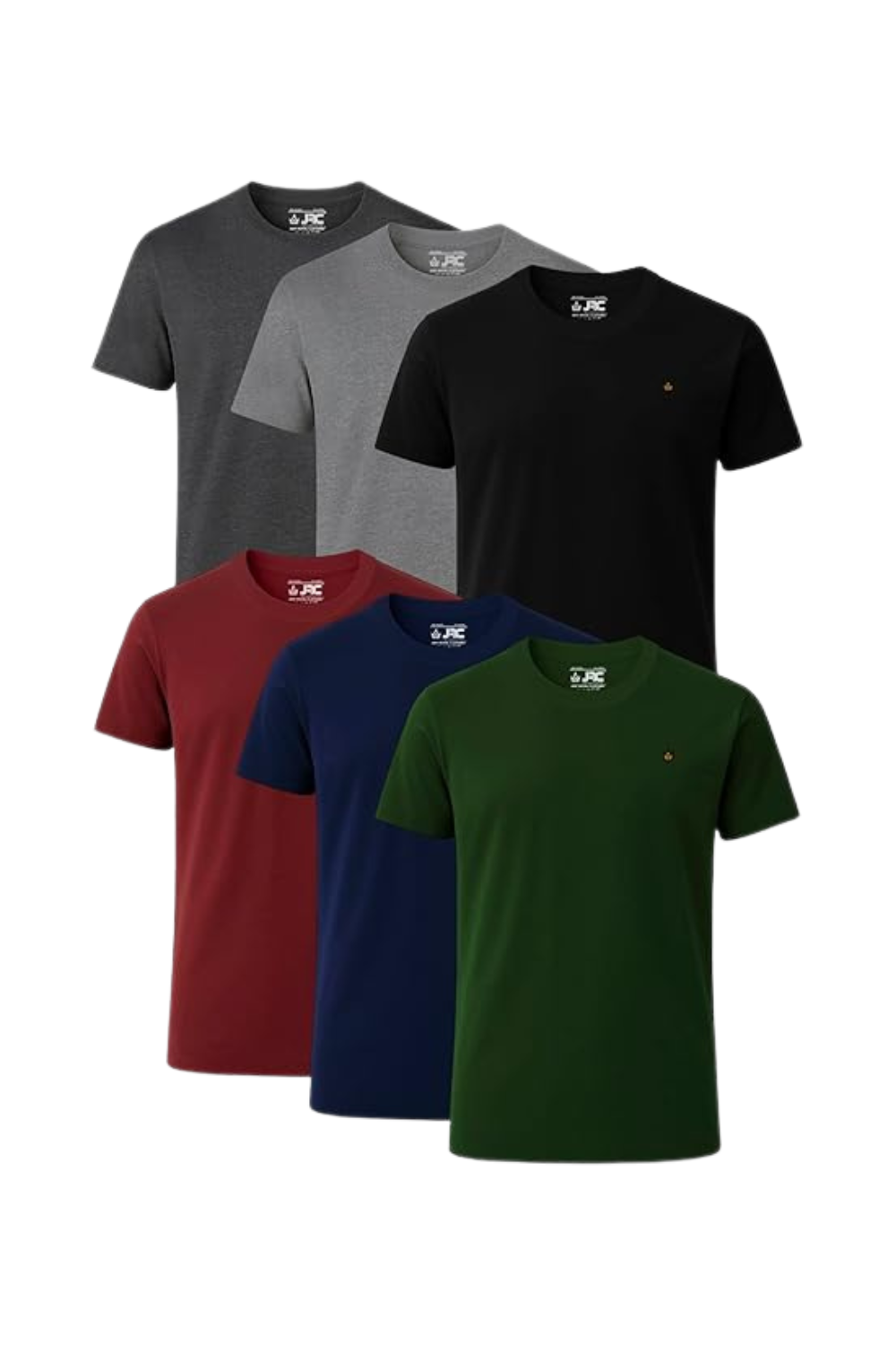 JRC Pack Of 6 Mens Short Sleeve Crewneck T-Shirts