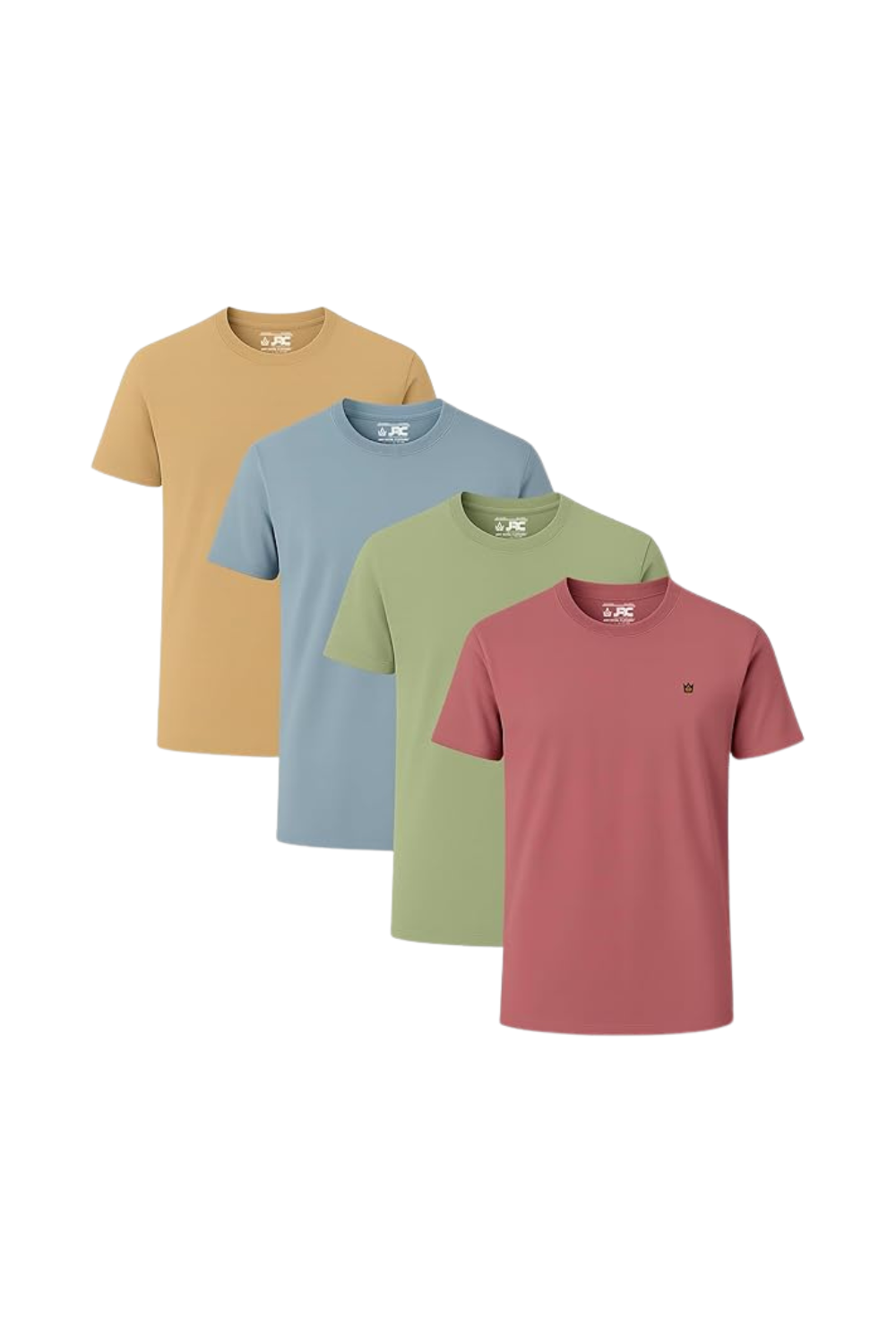 JRC Pack of 4 Mens Short Sleeve Crewneck T-Shirts