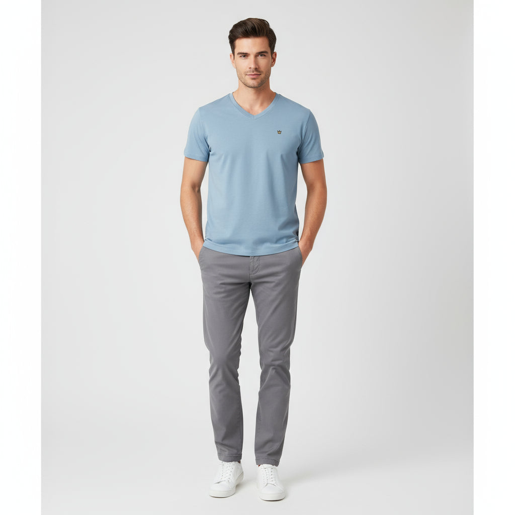 JRC Pack of 4 Mens Short Sleeve V-Neck T-Shirts