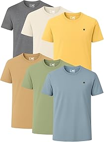 JRC Pack Of 6 Mens V-Neck Short Sleeve T-Shirts