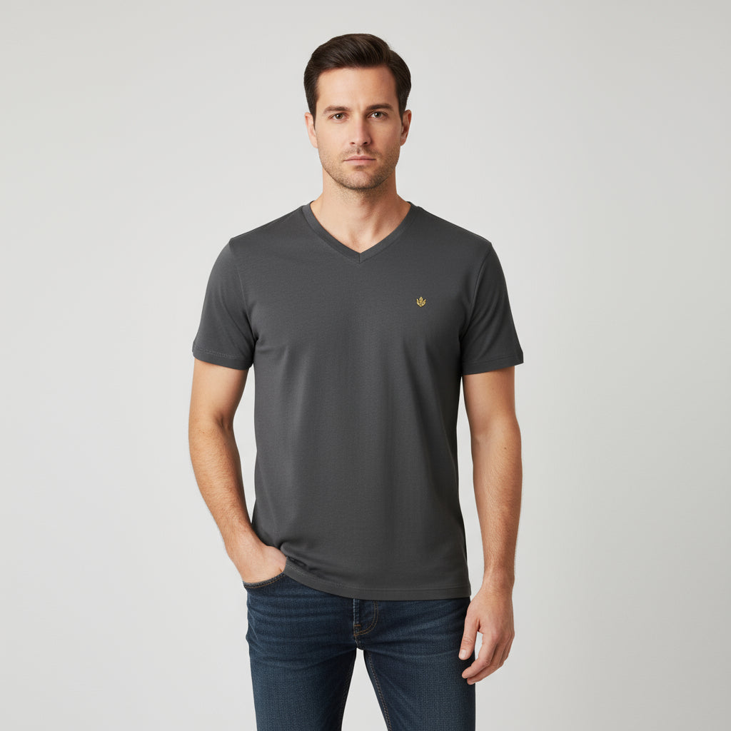 JRC Pack of 4 Mens Short Sleeve V-Neck T-Shirts