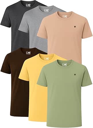 JRC Pack Of 6 Mens Short Sleeve Crewneck T-Shirts