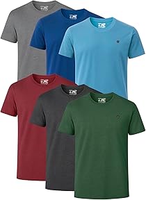 JRC Pack Of 6 Mens Short Sleeve Crewneck T-Shirts