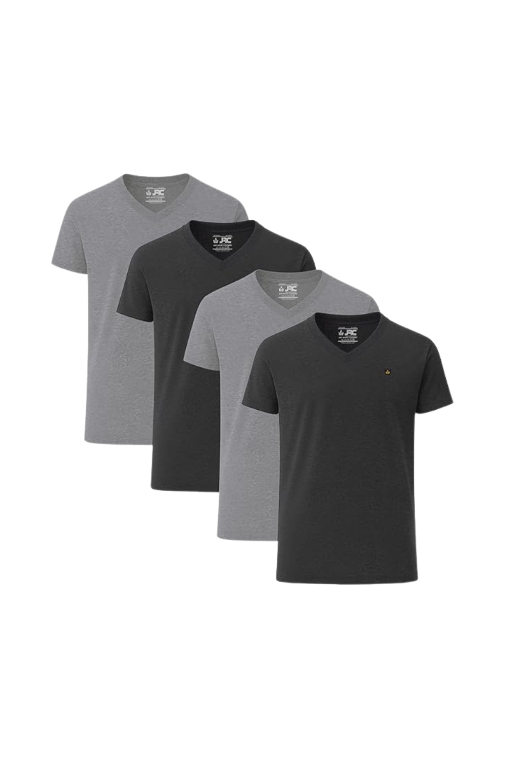 Men's Pack of 4 Short Sleeve V-Neck T-Shirts | JRC UK