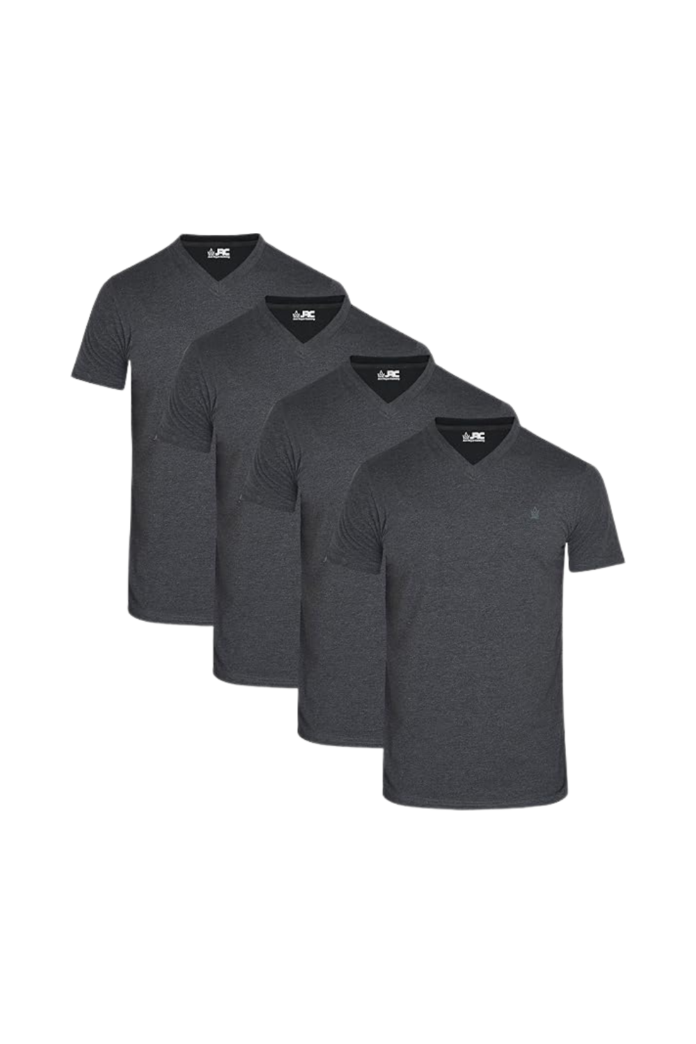Men's Pack of 4 Short Sleeve V-Neck T-Shirts | JRC UK