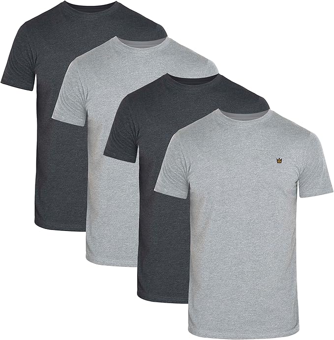 JRC Pack of 4 Mens Short Sleeve Crewneck T-Shirts