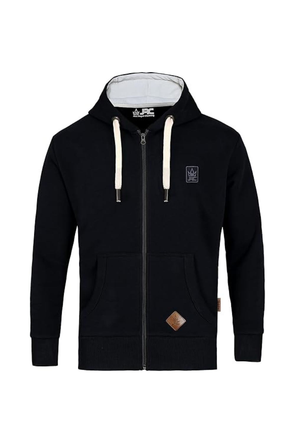 JRC Mens Zip Hoodies with Thermal Hood Black