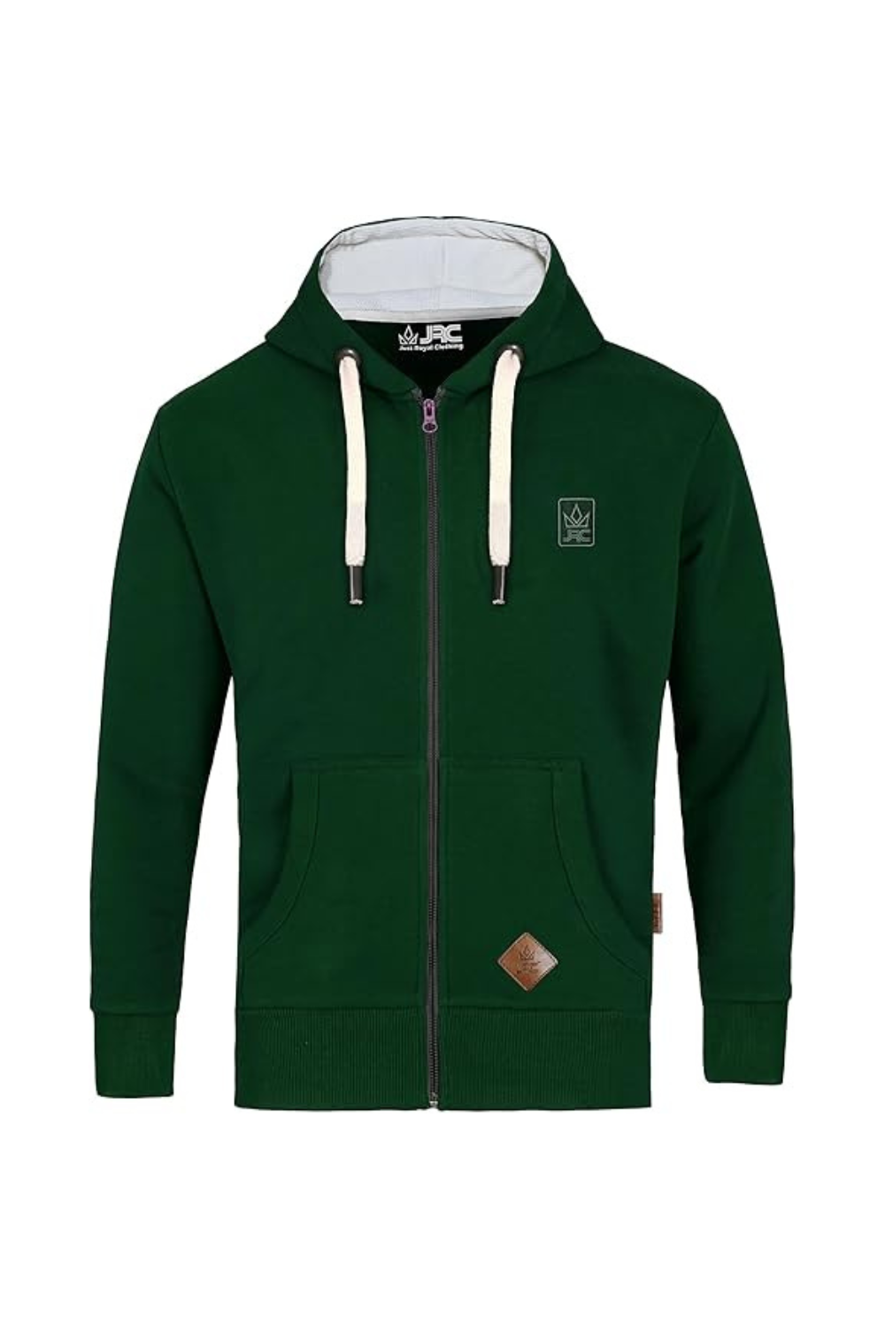 JRC Mens Zip Hoodies with Thermal Hood Green
