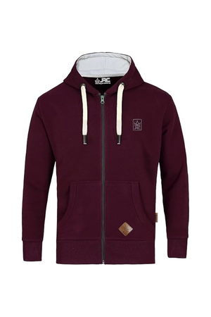 JRC Mens Zip Hoodies with Thermal Hood Maroon