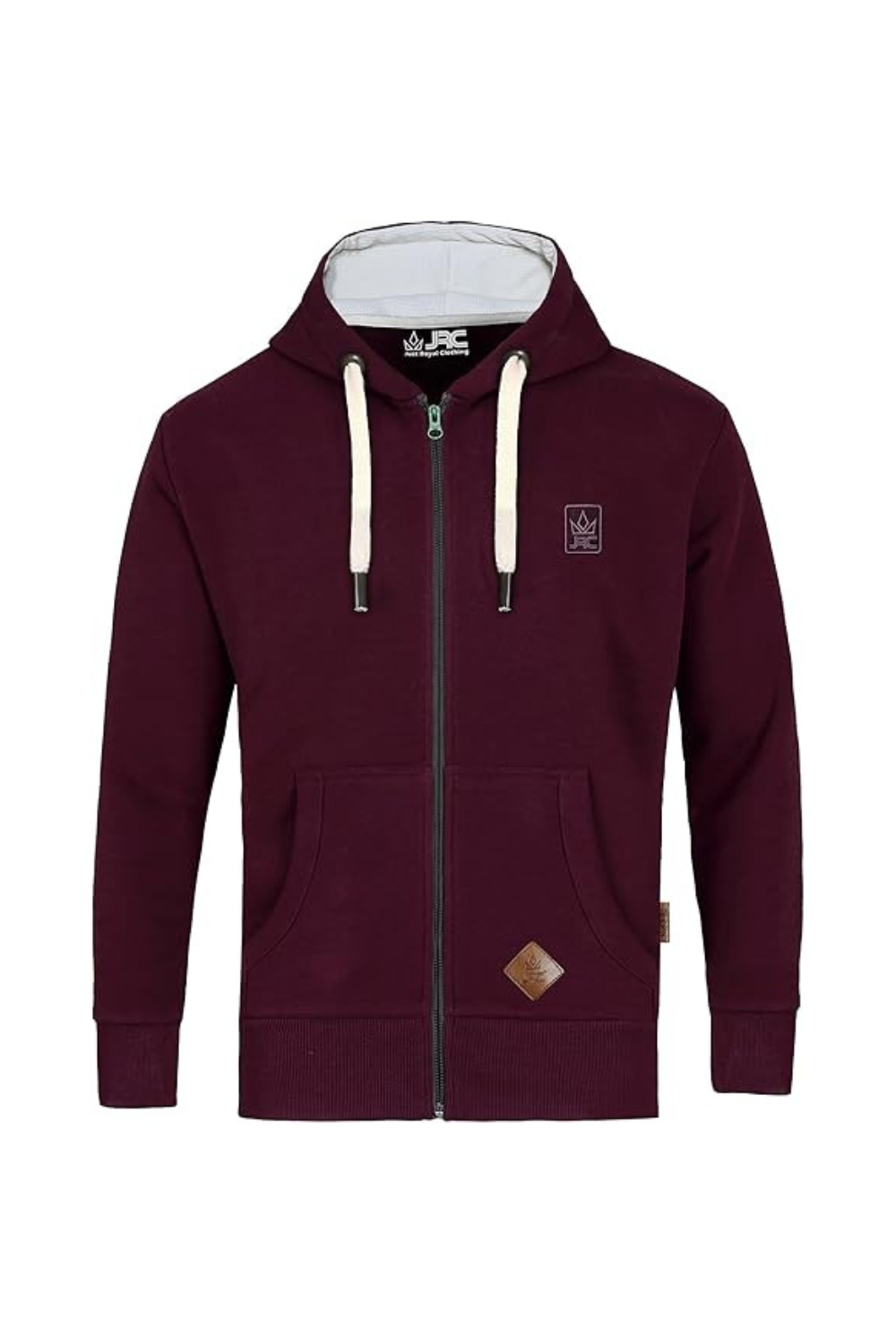 JRC Mens Zip Hoodies with Thermal Hood Maroon