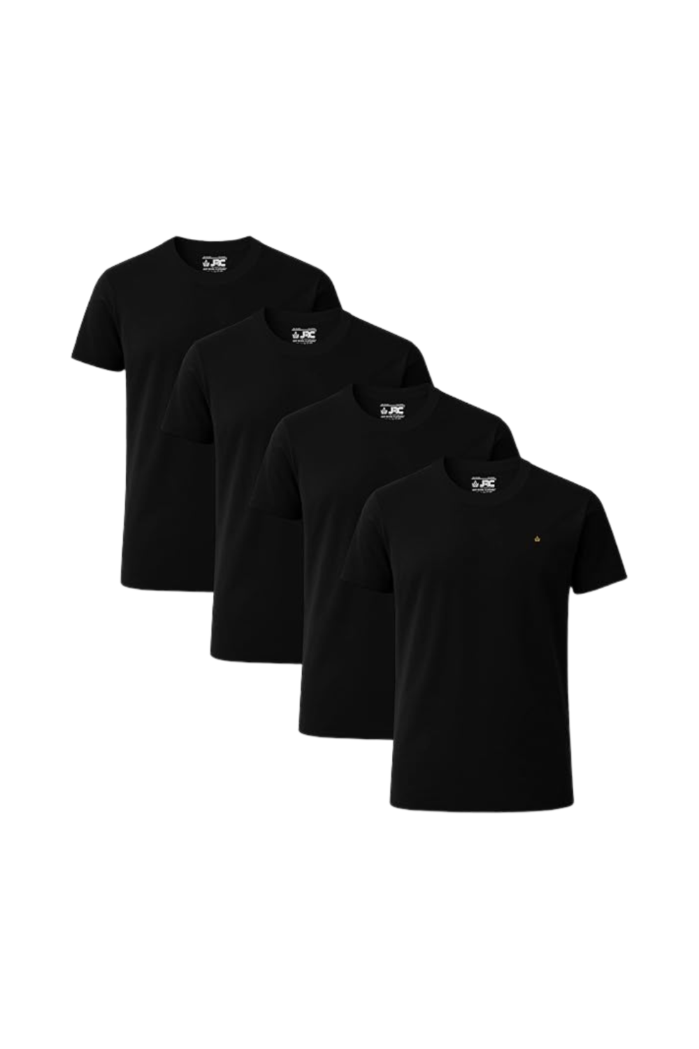 Men's Pack of 4 Crew Neck T-Shirts | Cotton Short Sleeve | JRC UK