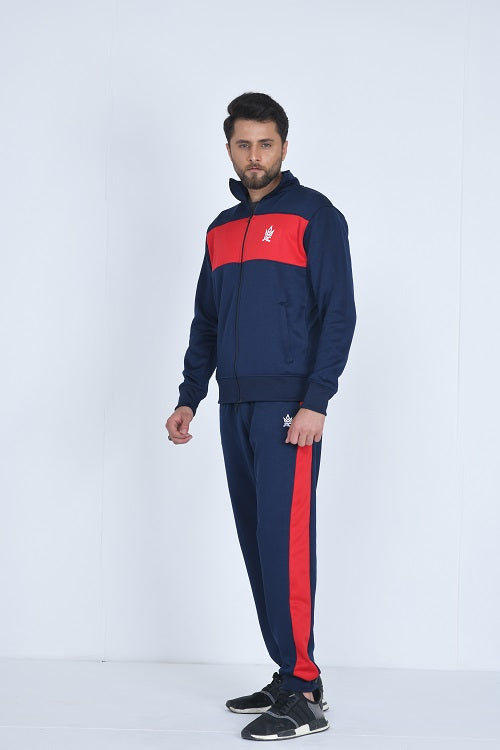 Mens Full Zip Two Tone Contrast Tracksuit