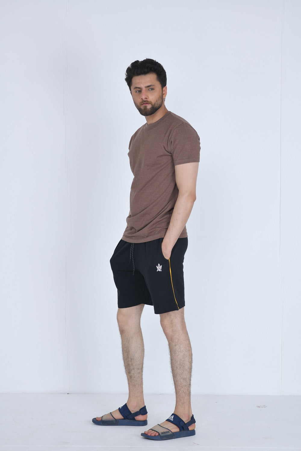 Men's Black Gym Piping Shorts | JRC UK