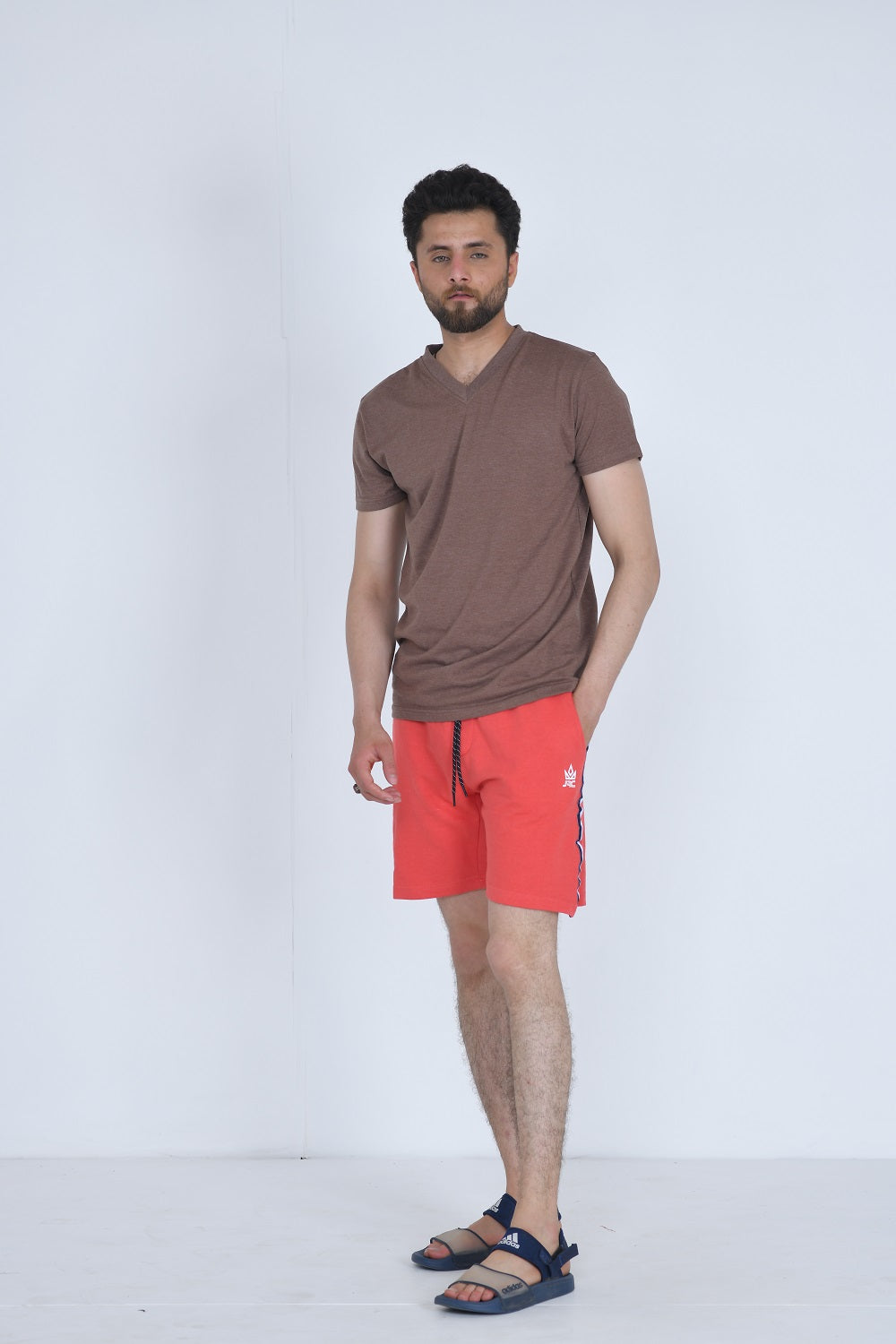 Men's Strawberry Pink Gym Shorts with Strap Detail | JRC UK
